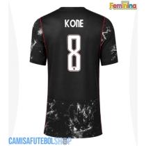 Camisa de time de futebol Canadá Ismael Kone #8 Replicas 2º Equipamento Feminina Mundo 2026 Manga Curta